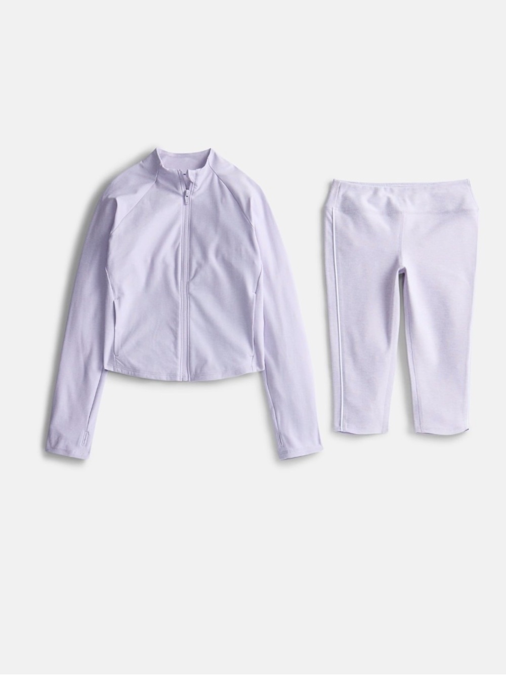 Athletic Works Girls ButterCore Active Jacket & Capri Legging Set